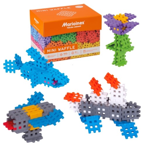 MARIOINEX FABRYKA JUCĂRI MINI WAFFLE STANDARD BLOCURI 500 BUC 2+ - 02141