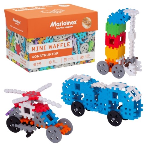 MARIOINEX FABRICA DE JUCĂRII MINI WAFFLE CONSTRUCTOR CUBURI 500 BUC 3+ - 02288