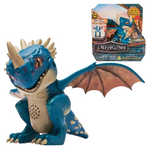 Spin Master Cum Să-ți Îmblânzești Dragonul Figurina Dragon Moartea Zăbăcitor Interactiv Sunet Lumina 4+