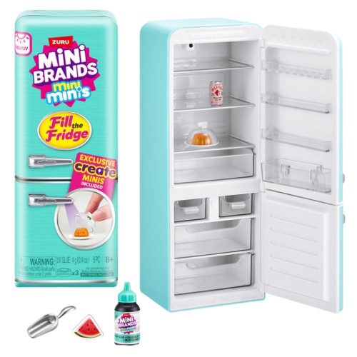 Zuru Mini Brands Fill The Fridge Set Mini Frigider Surprise Umple Frigiderul 8+