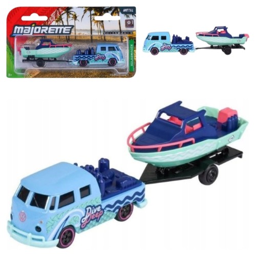 Majorette Vehicul Auto Colecționar Volkswagen T1 Cu Barcă