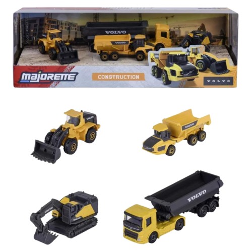 Majorette Set de Vehicule Constructii Vehicule Volvo 4-pachet 3+