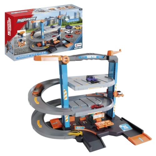 Majorette Garaj City Flex Mare pe Niveluri + 5 Vehicule