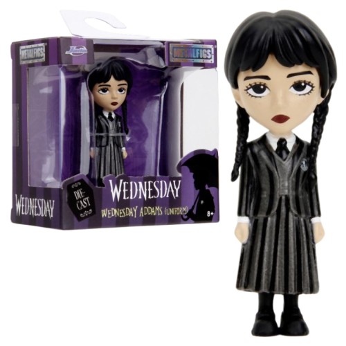 Figurina metalică Jada Toys Wednesday Wednesday în uniformă școlară 6,5 cm.