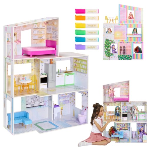 Rainbow High Color & Play House Casă de Colorat cu Markere pentru Păpuși