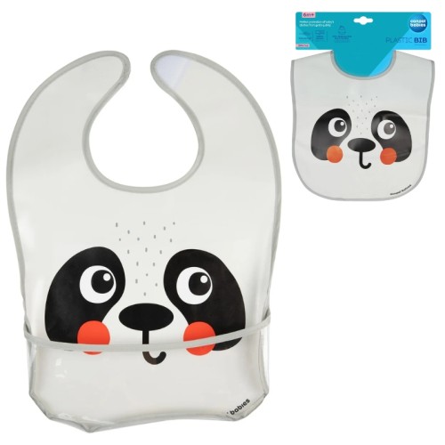Canpol Babies Bib Lavabil Impermeabil Cu Buzunar Panda