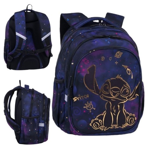 Rucsac școlar tineret Disney Gold Stitch Jerry cu două compartimente