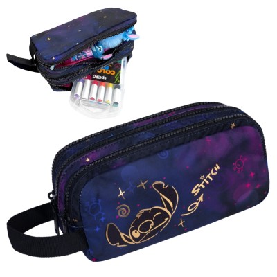 Disney Gold Stitch Primus Penar Neceser cu 3 compartimente