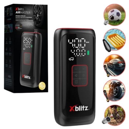 Xblitz Airmaster Pompa Electrică Portabilă Fără Fir Cu Powerbank