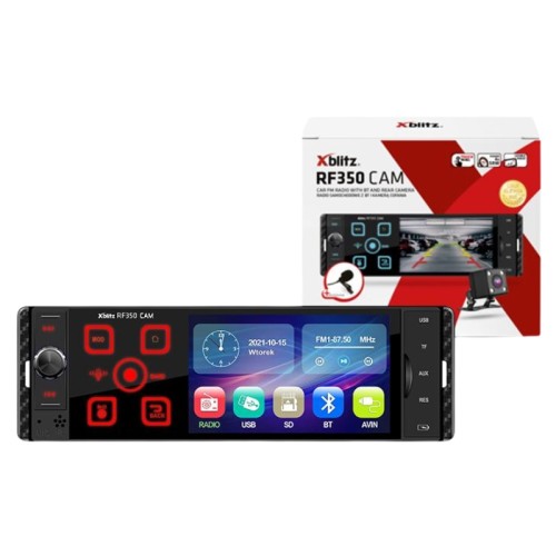 Xblitz RF350 CAM Radio Auto Cu Bluetooth Și Cameră De Supraveghere