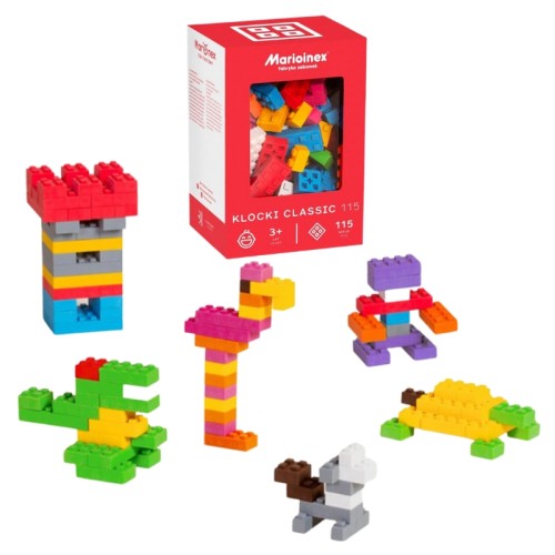 Marioinex Set de Construcție Blocuri Classic 115 Elemente 4+
