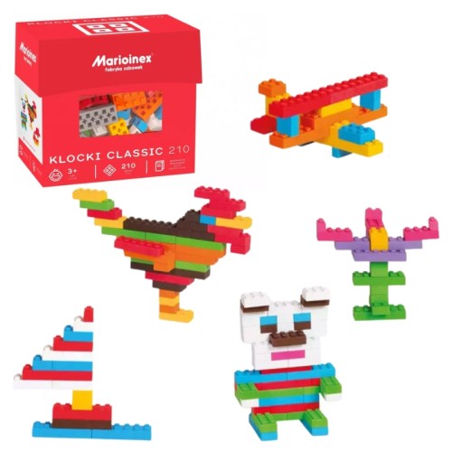 Marioinex Set de construcție Cuburi Classic 210 elemente 4+