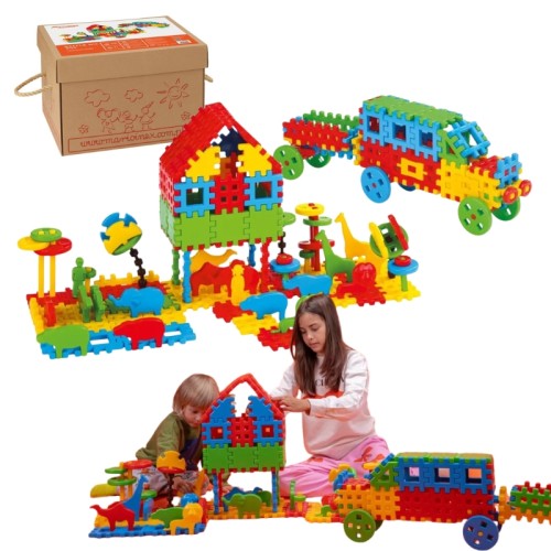 Marioinex Mix de Waffle Set Constructor Blocuri Mari 200 Elemente în Cutie 2+