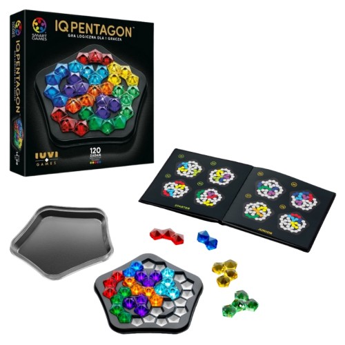 Smart Games IQ Pentagon Deluxe (PL) IUVI Games Joc Logic pentru Un Singur Jucător Versiunea Pola 14+