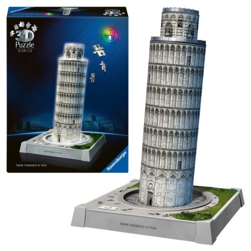 Puzzle 3D Ravensburger Iconics Turnul Inclinat din Pisa Model Spațial 8+