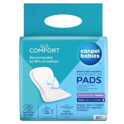 CANPOL PADS POSTPARTUM ABSORBANTE NOCTURNE 10buc
