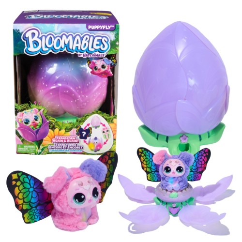 Bloomables Hatchimals Puppyfly Set Interactiv Flor Transformare Omidă În Fluture Păpușă 4+