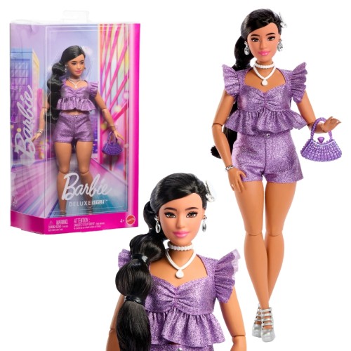 Barbie Deluxe Style Păpușă Modă Costum Violet 4+