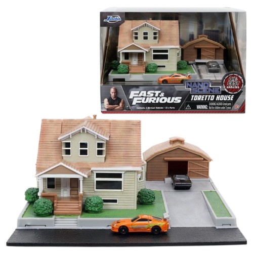 Jada Szybcy I Wściekli Fast&Furious Diorama Dom Dominica Toretto Diorama 2 Auta Nano 4 Cm Die Cast 8+