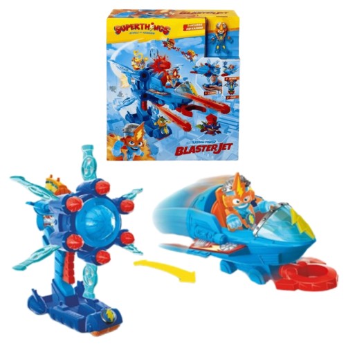 Super Zings Superthings Set Blaster Jet Vehicul Kid Kazoom Avion Rachetă 6 Proiectile