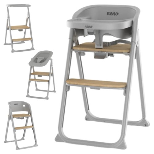 Neno Sapori Grey Scaun Multifuncțional Pentru Hrănire 4in1 Balansoar Chică Asistent de Bucătărie