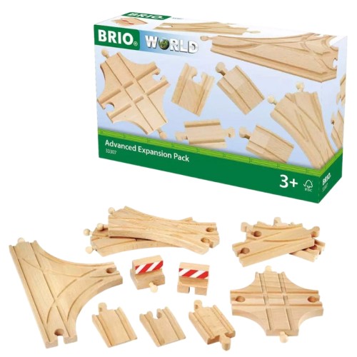 Brio Set mare de căi ferate din lemn, 11 piese