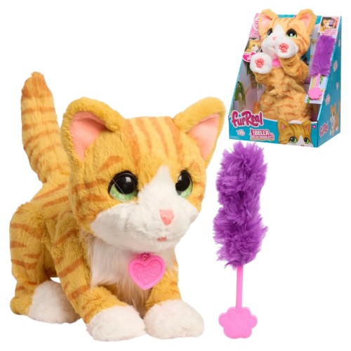 FurReal Bella Pisica Interactivă Jucărie Moale Interactivă Mascotă Mângâie Miorlăie Miauză Plusău