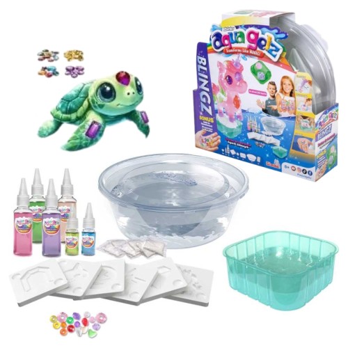 Aqua Gelz Blingz Zirconii Set Creativ 3D Figuri Gel Zirconii 8+