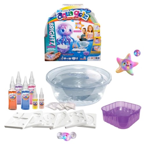 Aqua Gelz Brightz Deluxe Figurine 3D Gel Bile LED Luminoase Set de Creativitate 8+