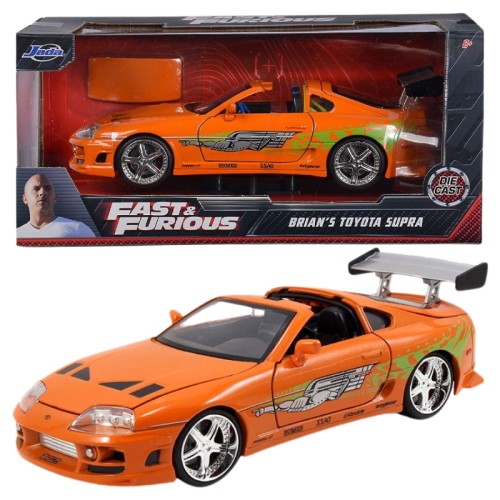 Jada Toyota Supra 1995 F&F Model Metalic Viteza și Irascibil 1:24 Opertibil Colecționar