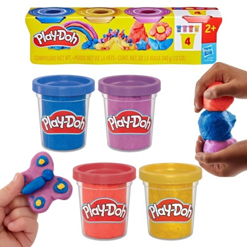 Play-Doh 4Pachet Culori Metalice