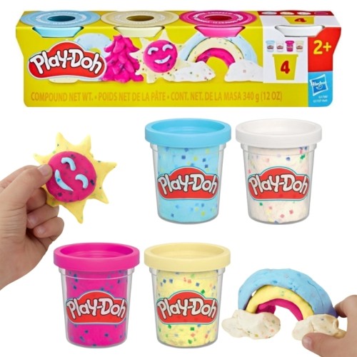 Play-Doh 4Pak Confetti 4 Tuburi