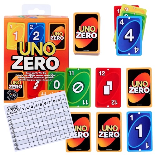 Uno Zero Joc de Cărți pentru Familie Cărți Versiunea Cel Mai Mic Scor 7+