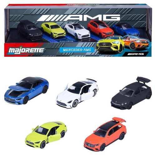 Majorette Mercedes-AMG Set de 5 Modele Metalice Mașinuțe 1:64