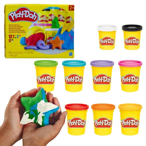Play-Doh Set de Ciastolina Favourite Color Pack Culori Preferate Tuburi 7x113g + 2x57g 2+