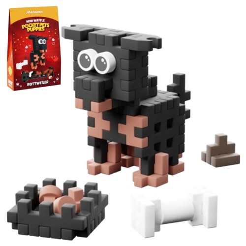 Marioinex Klocki Mini Waffle Pocket Pets Puppies Rottweiler