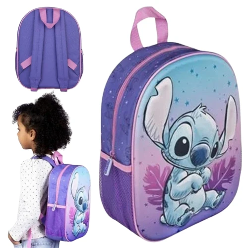 Rucsac Școlar Grădiniță cu un Singur Compartiment Disney Stitch Imprimare 3D