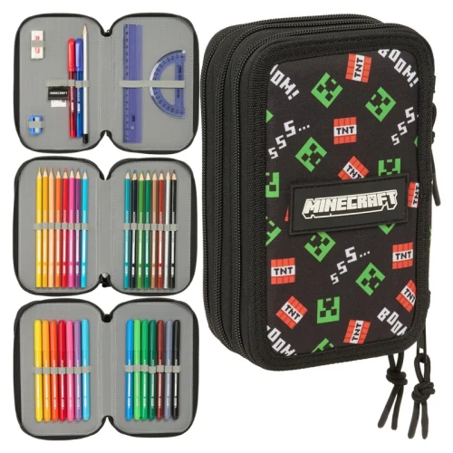 Penar Safta cu 3 compartimente și accesorii Minecraft