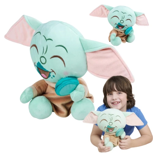 Disney Star Wars Pluș Mandalorian Grogu cu Macaron Baby Yoda Jucărie de Plus 25cm