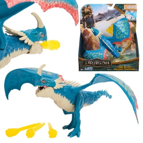 Cum să-ți dresezi dragonul Nadder Mortal Figurină Dragon + Tun de Foc