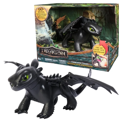 Cum să-ți dresezi dragonul Szczerbatek Figurină Dragon Interactiv Sunete Mișcare Reacții
