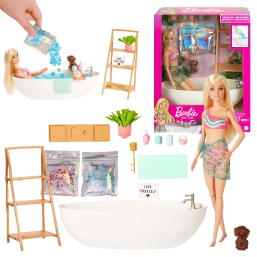 Papusa Barbie Set Baie cu Confetti și Accesorii 3+