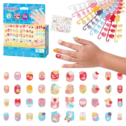 Aquabeads Inimi și Panglici - Set Suplimentar pentru Manichiură pentru Copii