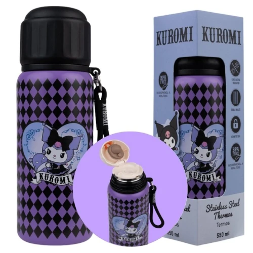 Kuromi Bidon metalic Termos pentru copii Sticlă termică Violet 550 ml