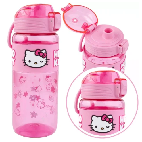 Coolpack Hello Kitty roz de 750 ml Sticlă de apă cu pai