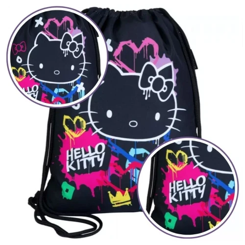 Coolpack Hello Kitty Beta Sac Pentru Pantofi Sportiv de Gimnastică Negru Black Neon