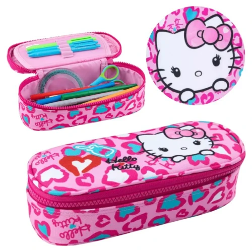 Coolpack Campus Penar Tub Unicameral Rigid Cu Clapetă Cu Fermuar Roz Hello Kitty