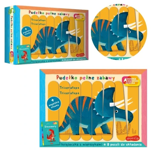 Dinozaurii Cărțoi Cu Adiții Puzzle Rime Pentru Copii Academia Inteligentului Copilului Cutie Plină De Distracție Zbigniew Dmitroca