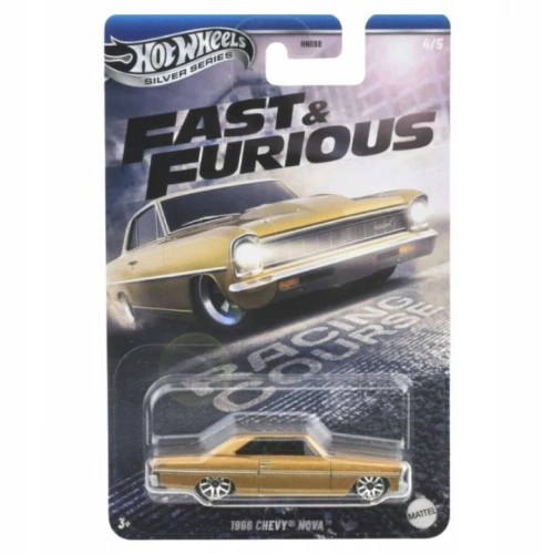 Hot Wheels Premium Fast & Furious Mașinuță Metalică Anvelope din Cauciuc Mașinuță de Colecție 1966 Chevy Nova JBY42