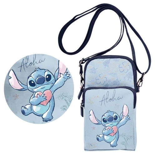 Paso Borsetă pentru Telefon Geantă de Gât cu Siret Stitch Aloha Albastru